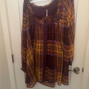 Free People Plaid Dress in Large